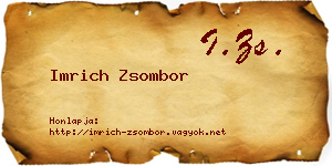 Imrich Zsombor névjegykártya