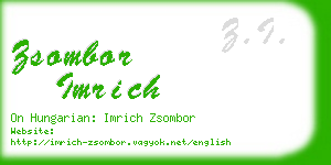 zsombor imrich business card